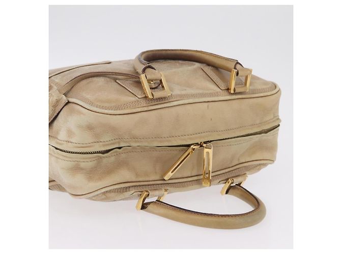 LOEWE Anagram Amazona 28 Hand Bag Leather Gold - vista 6