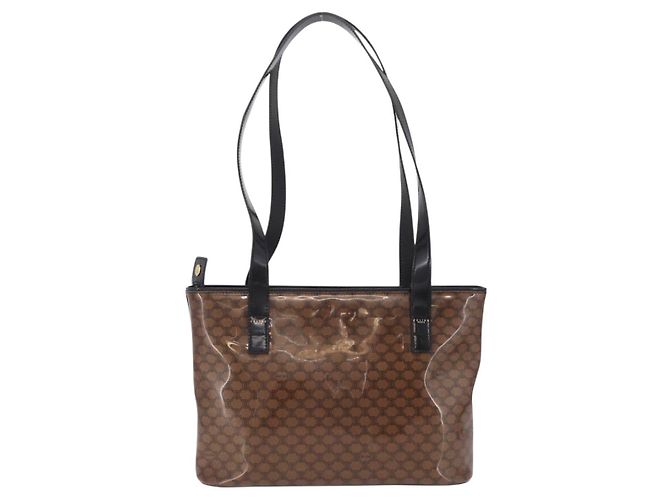 Céline CELINE Macadam Tote Bag PVC Braun Goldfarben - Ansicht 3