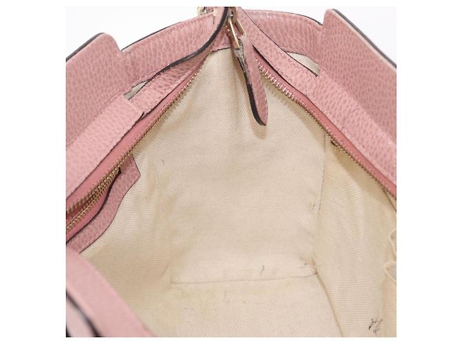 GUCCI Hand Bag Leather 2way Pink Gold Tone 368827 - vista 25