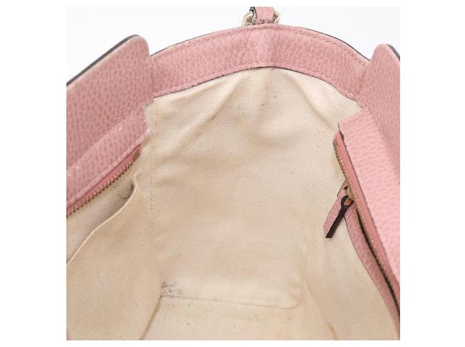 GUCCI Hand Bag Leather 2way Pink Gold Tone 368827 - vista 26