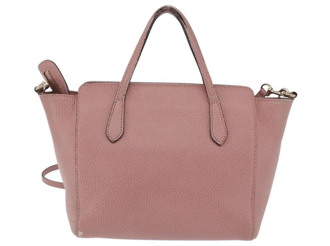 GUCCI Hand Bag Leather 2way Pink Gold Tone 368827 - vista 3