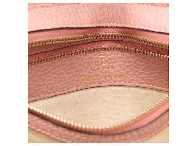 GUCCI Hand Bag Leather 2way Pink Gold Tone 368827 - vista 31