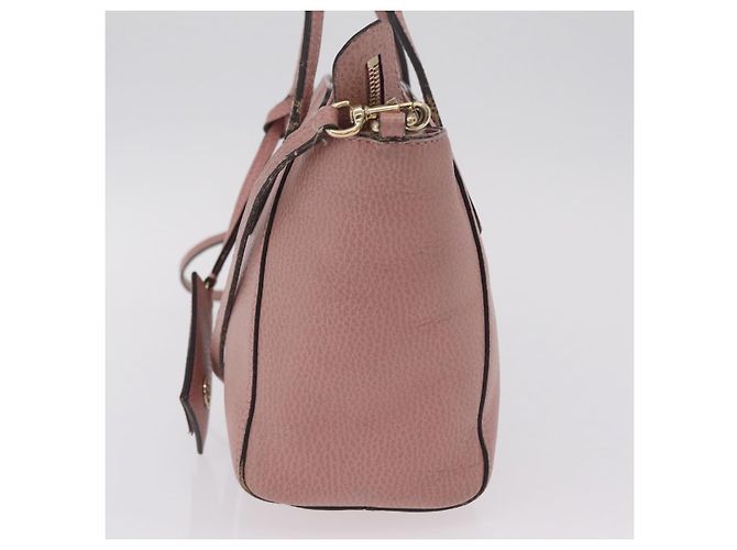 GUCCI Hand Bag Leather 2way Pink Gold Tone 368827 - vista 4