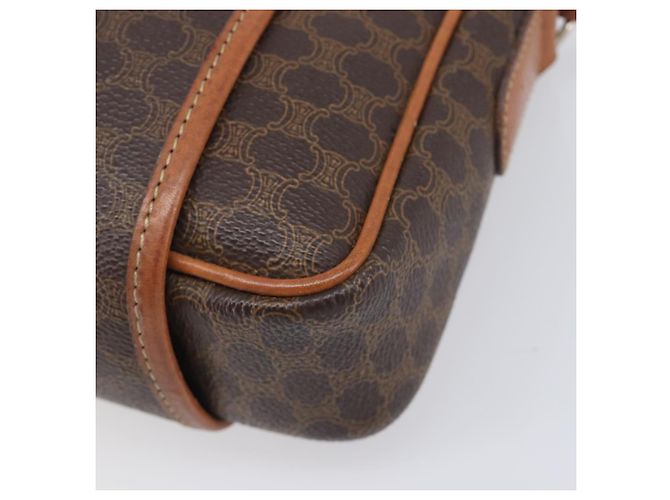 Céline CELINE Macadam Canvas Shoulder Bag PVC Leather Brown Gold - vista 12