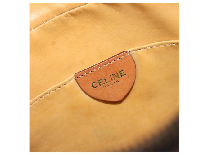 Céline CELINE Macadam Canvas Shoulder Bag PVC Leather Brown Gold - vista 22