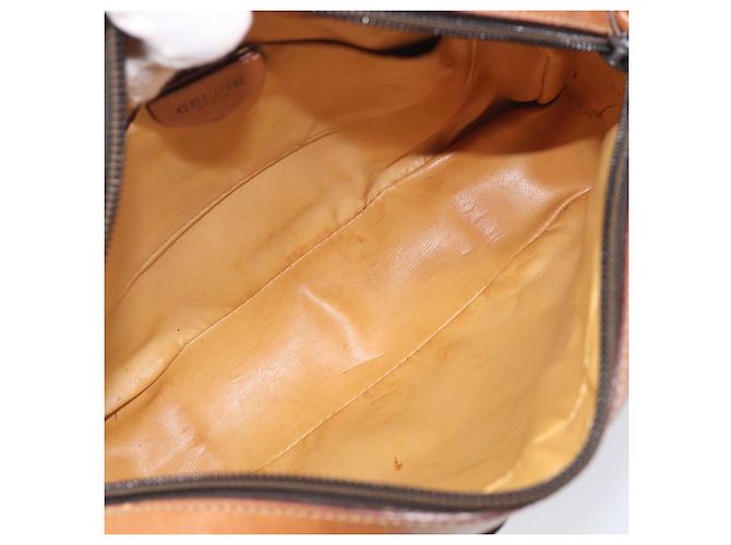 Céline CELINE Macadam Canvas Shoulder Bag PVC Leather Brown Gold - vista 23