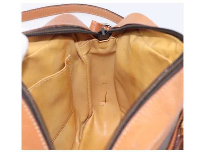 Céline CELINE Macadam Canvas Shoulder Bag PVC Leather Brown Gold - vista 24