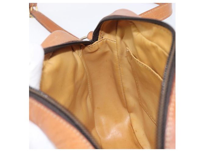 Céline CELINE Macadam Canvas Shoulder Bag PVC Leather Brown Gold - vista 25