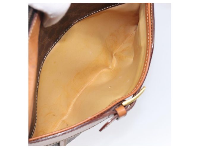 Céline CELINE Macadam Canvas Shoulder Bag PVC Leather Brown Gold - vista 27