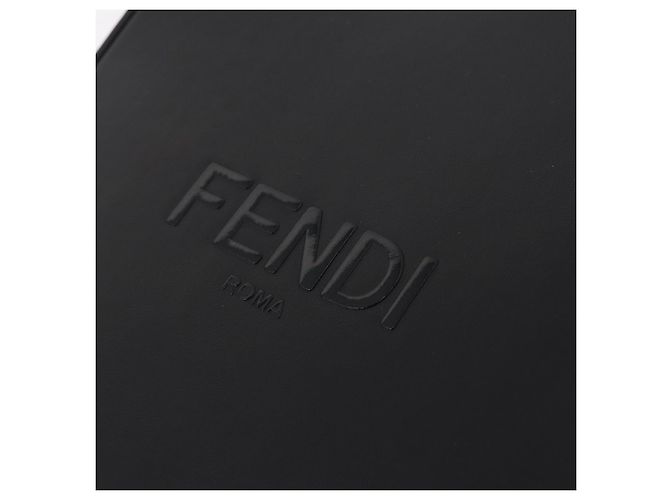 FENDI Pack Shopping Bag Small Hand Bag Leather Black Silver 7VA512 - vista 15