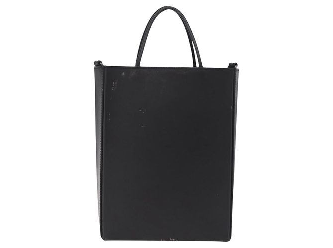 FENDI Pack Shopping Bag Small Hand Bag Leather Black Silver 7VA512 - vista 3