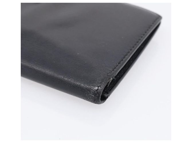 Hermès HERMES Bean Long Wallet Leather Black Gold Tone - vista 10