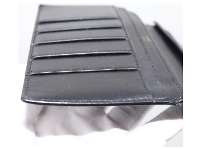 Hermès HERMES Bean Long Wallet Leather Black Gold Tone - vista 14