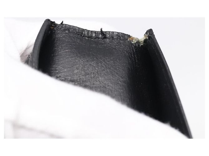 Hermès HERMES Bean Long Wallet Leather Black Gold Tone - vista 22