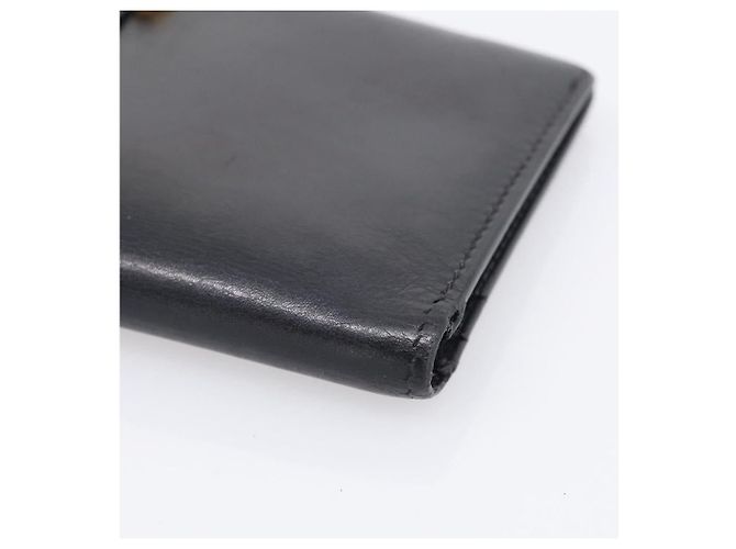 Hermès HERMES Bean Long Wallet Leather Black Gold Tone - vista 8