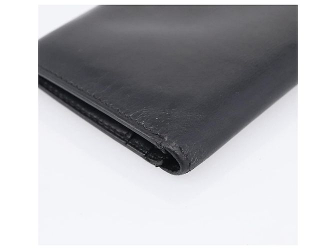 Hermès HERMES Bean Long Wallet Leather Black Gold Tone - vista 9