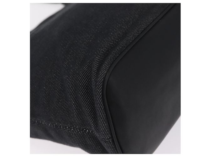 Salvatore Ferragamo Gancini Tote Bag Canvas Black Silver - vista 12