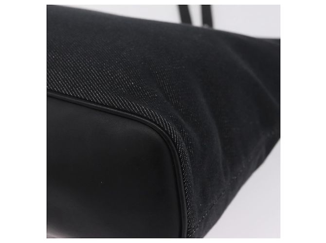 Salvatore Ferragamo Gancini Tote Bag Canvas Black Silver - vista 13