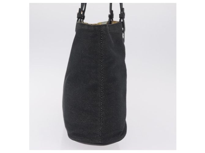 Salvatore Ferragamo Gancini Tote Bag Canvas Black Silver - vista 4