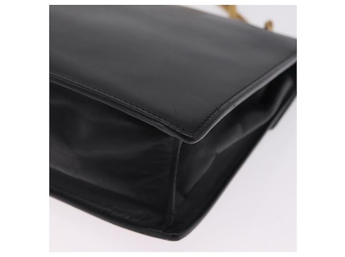 Autre Marque Saint Laurent Betty Chain Shoulder Bag Leather Black Gold 314515 - vista 13