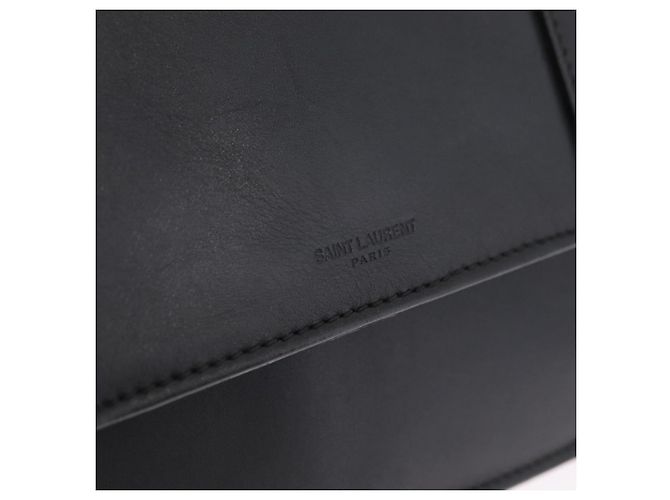 Autre Marque Saint Laurent Betty Chain Shoulder Bag Leather Black Gold 314515 - vista 14
