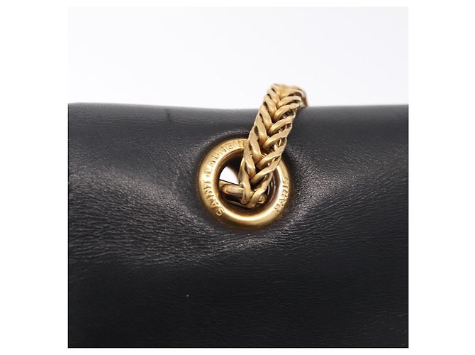 Autre Marque Saint Laurent Betty Chain Shoulder Bag Leather Black Gold 314515 - vista 15