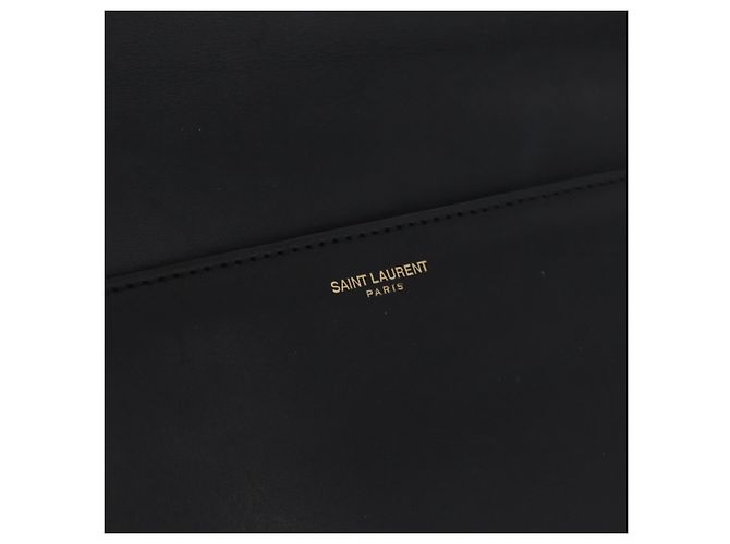 Autre Marque Saint Laurent Betty Chain Shoulder Bag Leather Black Gold 314515 - vista 19
