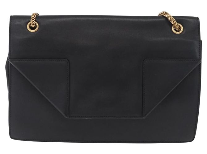 Autre Marque Saint Laurent Betty Chain Shoulder Bag Leather Black Gold 314515 - vista 2