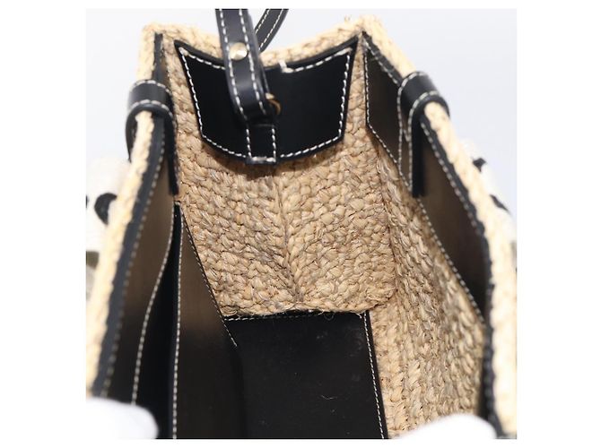 Chloé Chloe Woody Hand Bag Raffia 2way Beige Gold Tone - vista 20