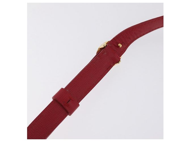 Christian Dior Shoulder Bag Leather Red Gold Tone - vista 10