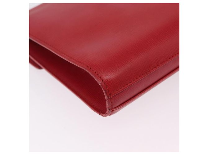 Christian Dior Shoulder Bag Leather Red Gold Tone - vista 15