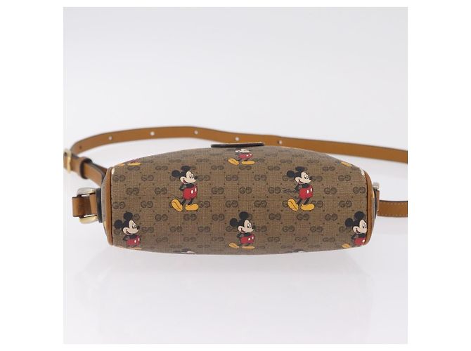 GUCCI x Disney MicroGG Mickey Mouse Shoulder Bag PVC Beige Gold - vista 11