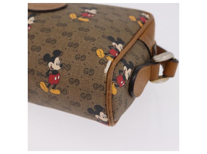 GUCCI x Disney MicroGG Mickey Mouse Shoulder Bag PVC Beige Gold - vista 13