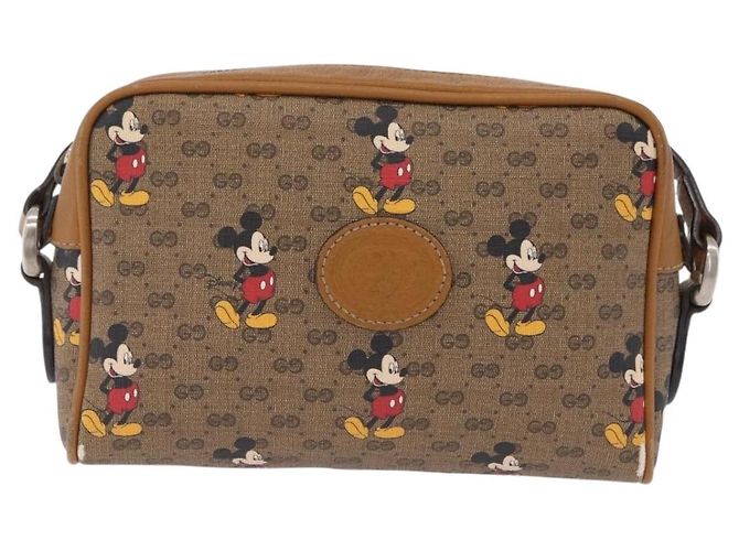 GUCCI x Disney MicroGG Mickey Mouse Shoulder Bag PVC Beige Gold - vista 2
