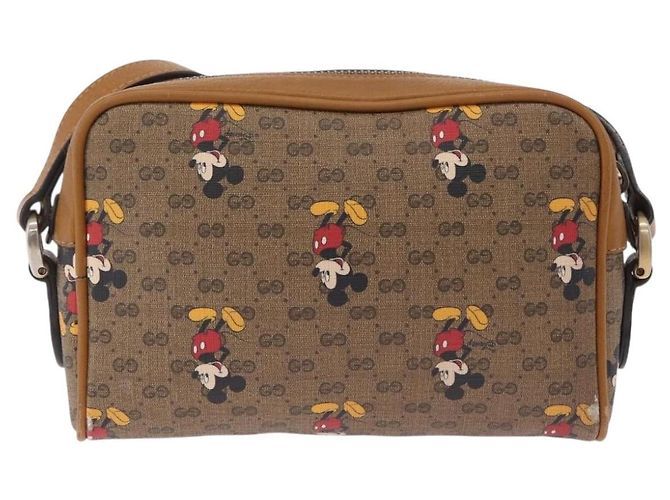 GUCCI x Disney MicroGG Mickey Mouse Shoulder Bag PVC Beige Gold - vista 3