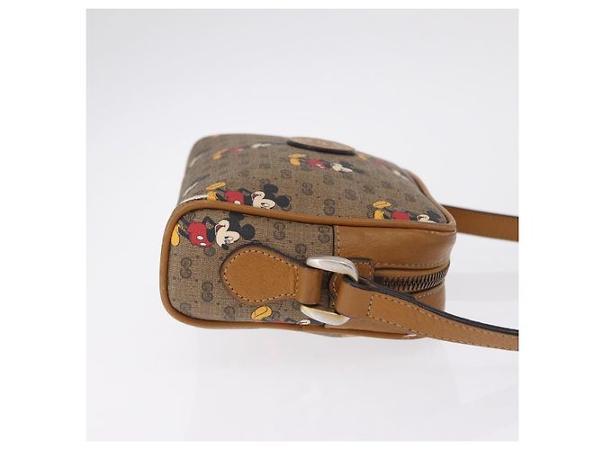 GUCCI x Disney MicroGG Mickey Mouse Shoulder Bag PVC Beige Gold - vista 4