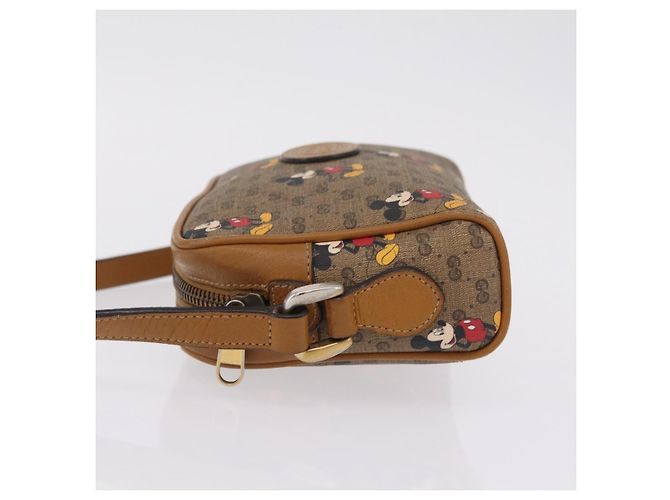 GUCCI x Disney MicroGG Mickey Mouse Shoulder Bag PVC Beige Gold - vista 5