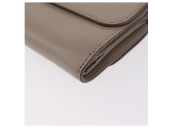 Chloé Chloe C Trifold Wallet Leather Beige Gold Tone - vista 11
