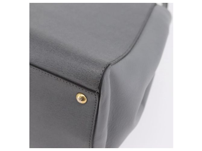 FENDI 2Jours Handtasche Leder 2way Blau Silber - Ansicht 16