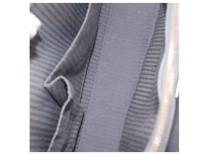 FENDI 2Jours Handtasche Leder 2way Blau Silber - Ansicht 20