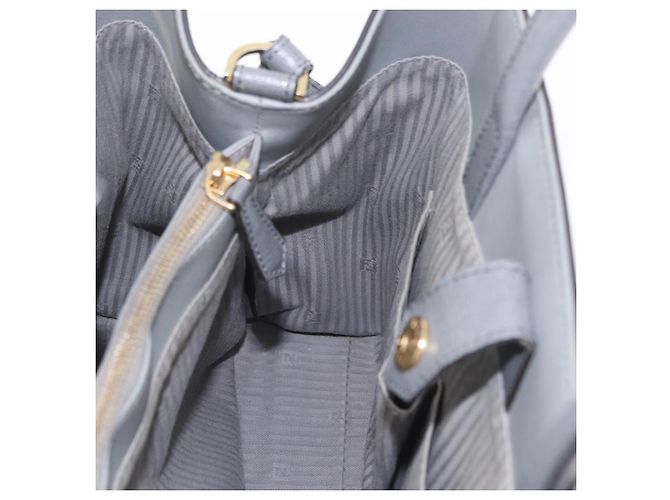 FENDI 2Jours Handtasche Leder 2way Blau Silber - Ansicht 22