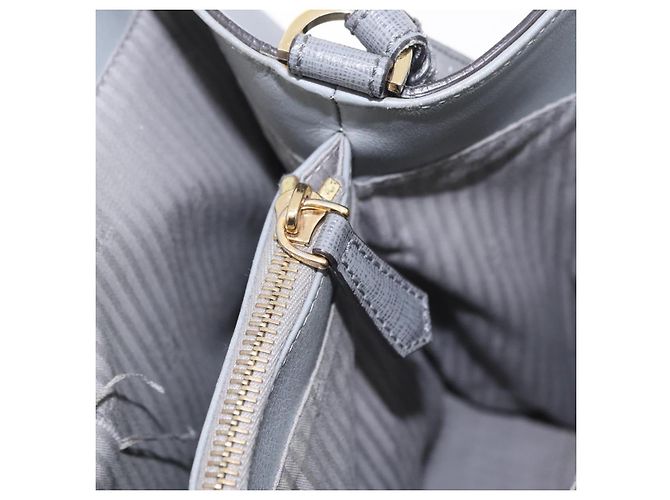 FENDI 2Jours Handtasche Leder 2way Blau Silber - Ansicht 25
