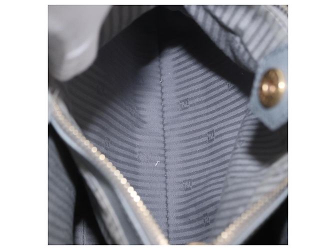 FENDI 2Jours Handtasche Leder 2way Blau Silber - Ansicht 26