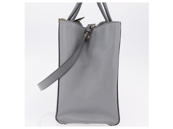 FENDI 2Jours Handtasche Leder 2way Blau Silber - Ansicht 4