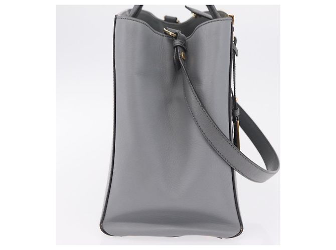 FENDI 2Jours Handtasche Leder 2way Blau Silber - Ansicht 5