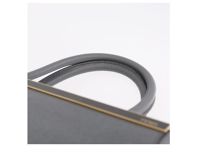 FENDI 2Jours Handtasche Leder 2way Blau Silber - Ansicht 8
