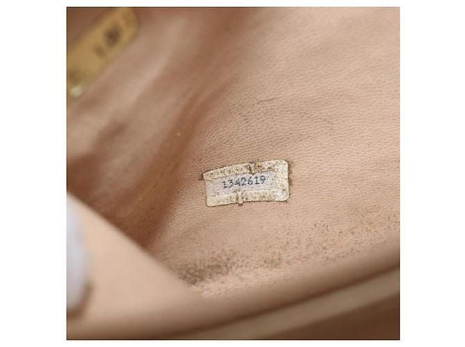 CHANEL Matelasse Chain Shoulder Bag Lamb Skin Beige Gold CC - vista 29