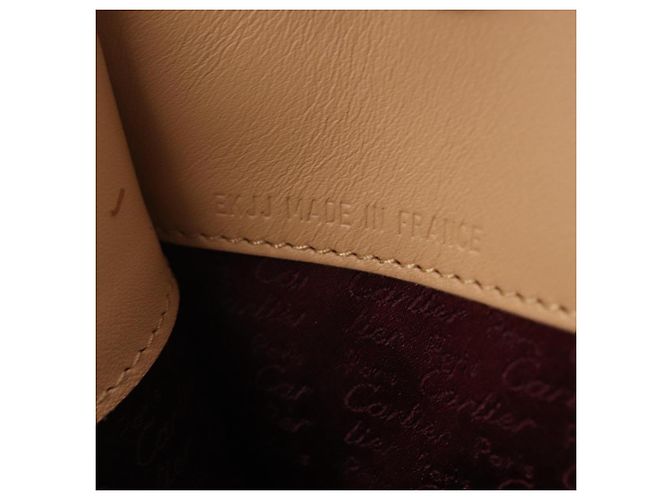Cartier Tote Bag Leather Beige Silver - vista 22