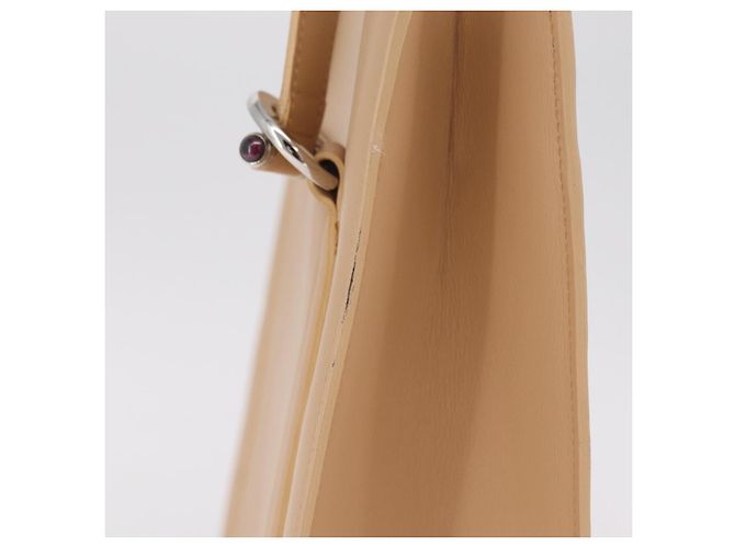 Cartier Tote Bag Leather Beige Silver - vista 5