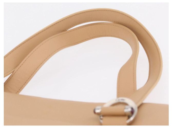 Cartier Tote Bag Leather Beige Silver - vista 9